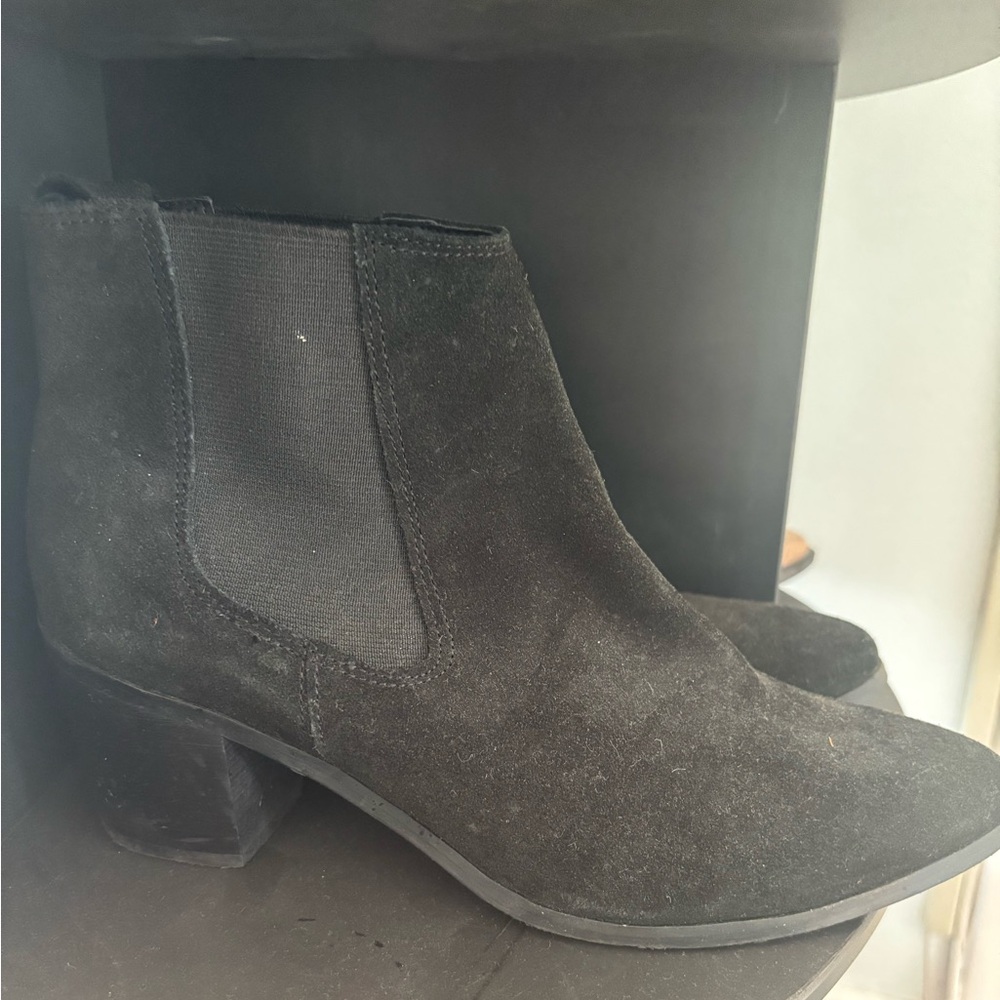 ASOS Black Suede Ankle Booties
